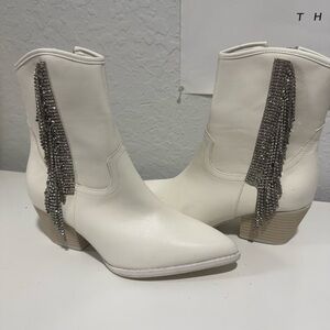 Altard state western cowboy Boots with Rhinestone Fringe